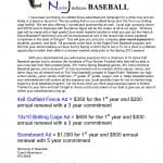 I have been promising an outfield fence advertisement campaign f